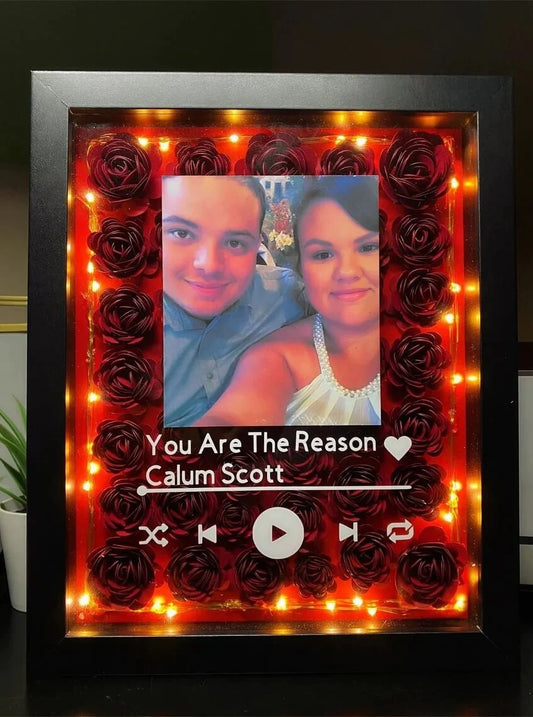 Personalized Flower Shadow Box