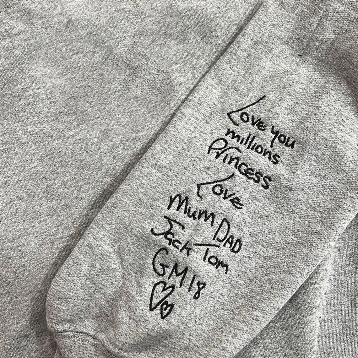 Custom Embroidered Handwriting Hoodie