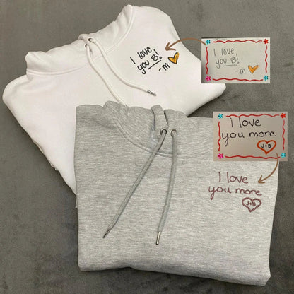 Custom Embroidered Handwriting Hoodie