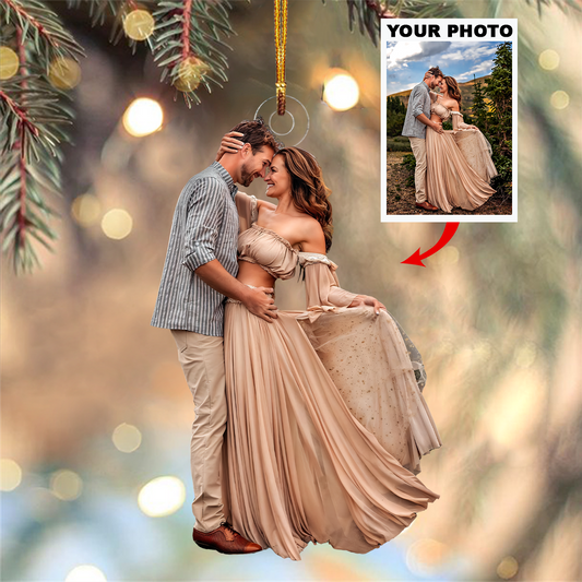 You And Me Couple Ornament - Personalized Photo Mica Ornament - Christmas Gift