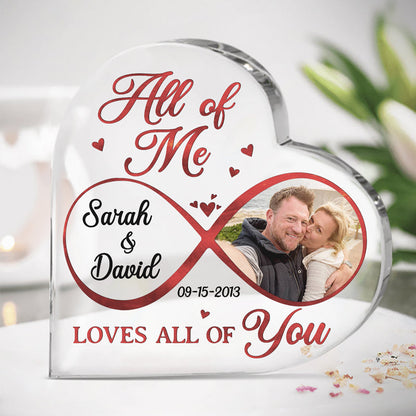 Custom Heart Shaped Acrylic Plaque God Knew My Heart Needed You